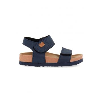 Sandale de piele ecologica cu velcro Tredegar - Bleumarin