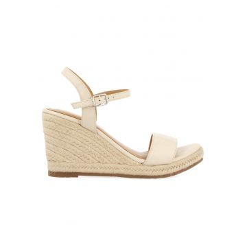 Sandale-espadrile de piele