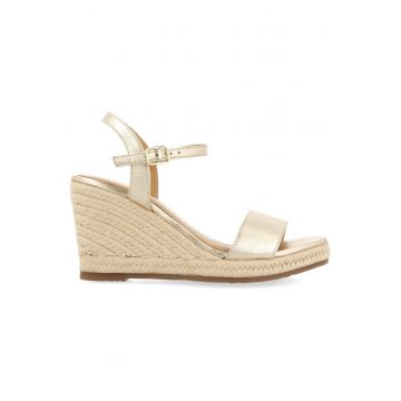 Sandale-espadrile de piele - Auriu