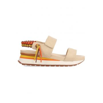 Sandale slingback uni - Galben/Portocaliu/Bej
