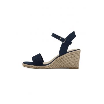 Sandale-espadrile cu talpa wedge - Albastru ultramarin