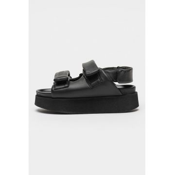 Sandale cu velcro si logo