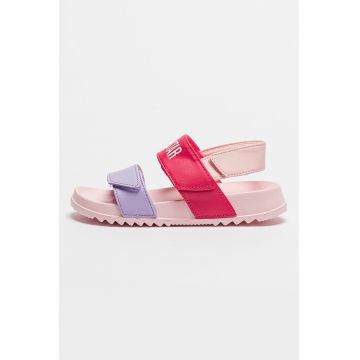 Sandale slingback cu velcro