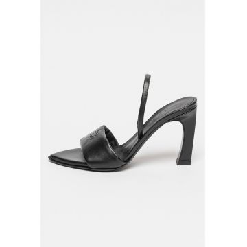 Sandale slingback de piele Tara