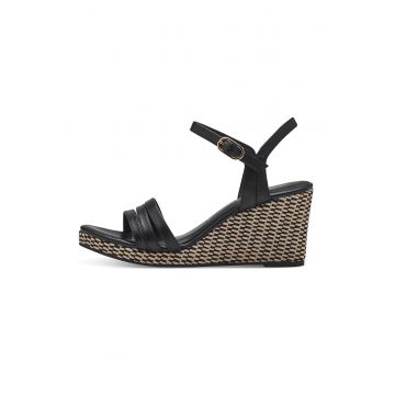 Sandale wedge de piele