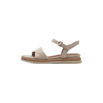 Sandale wedge de piele