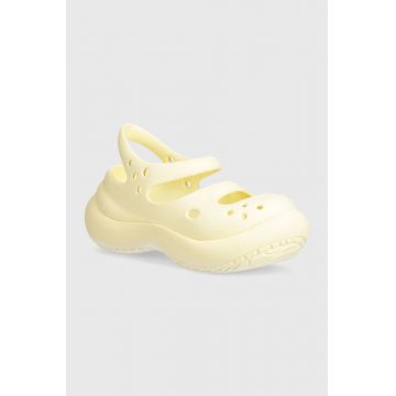 Crocs sandale Phaedra femei, culoarea bej, cu platforma, 209560