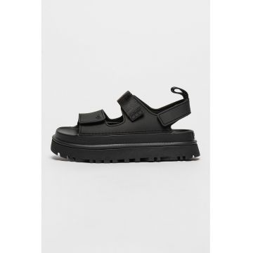 Sandale cu inchidere velcro Golden Glow - Negru