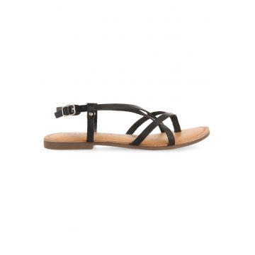 Sandale de piele cu catarama Lelex - Negru