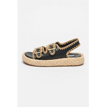 Sandale slingback din piele