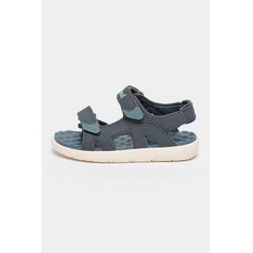 Sandale de piele ecologica cu velcro Perkins Row - Bleumarin