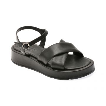 Sandale casual GRYXX negre, 2414151, din piele naturala