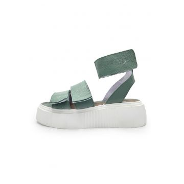 Sandale de piele cu platforma