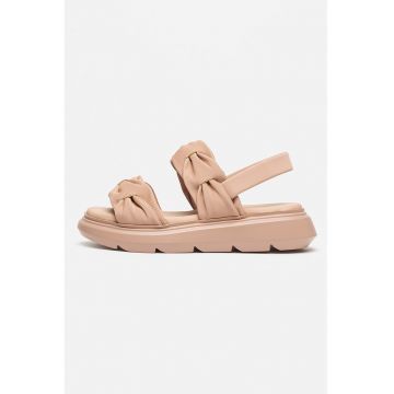 Sandale slingback de piele ecologica