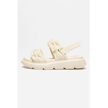 Sandale slingback de piele ecologica