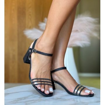 Sandale cu toc Jerey Negre