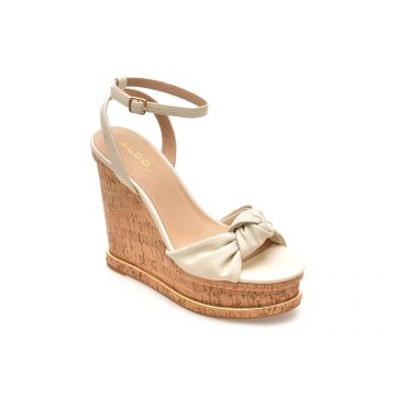 Sandale casual ALDO albe, 13542814, din piele ecologica