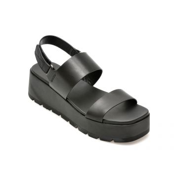 Sandale casual ALDO negre, 13713120, din piele naturala