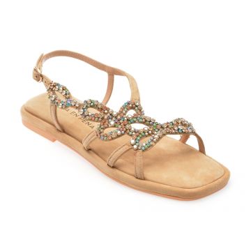Sandale casual ALMA EN PENA bej, 825, din piele intoarsa