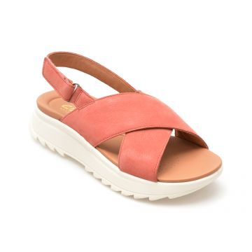 Sandale casual CLARKS visinii, DASH LITE WISH, din nabuc