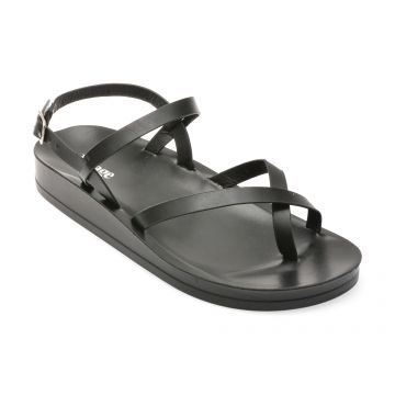 Sandale casual IMAGE negre, 110728, din piele ecologica