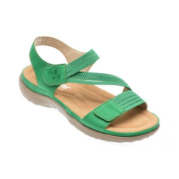 Sandale casual RIEKER verzi, 64870, din piele ecologica