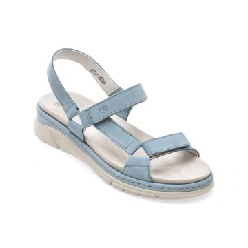 Sandale casual SUAVE albastre, 12509, din piele naturala