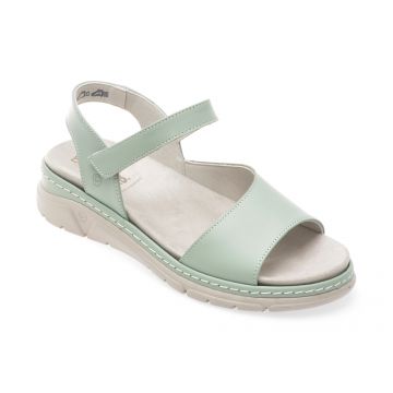 Sandale casual SUAVE verzi, 12528, din piele naturala