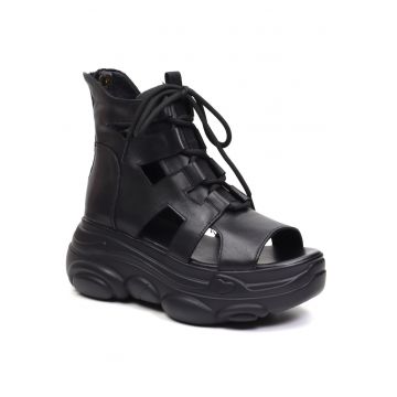 Sandale dama casual 123 2 negru - - Negru
