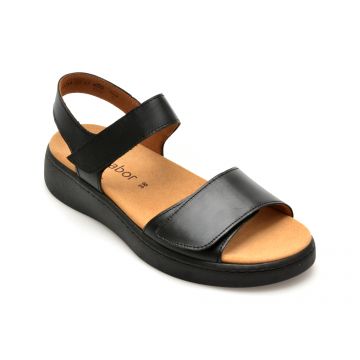 Sandale GABOR negre, 43711, din piele naturala