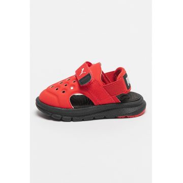 Sandale slingback cu velcro Evolve