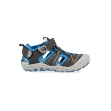 Sandale cu inchidere velcro - Albastru/Gri inchis