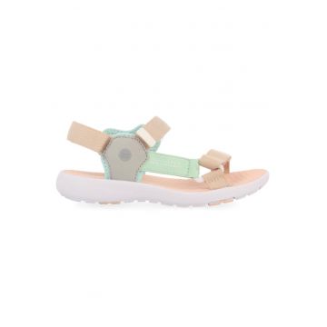 Sandale cu velcro Birigui 27593 - Piersica/Verde menta