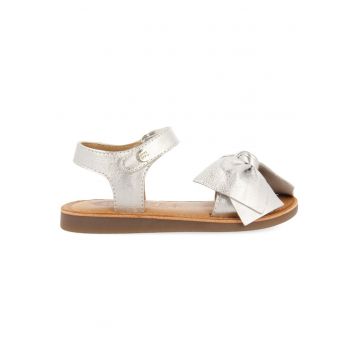 Sandale de piele cu funda DELONICE 28321