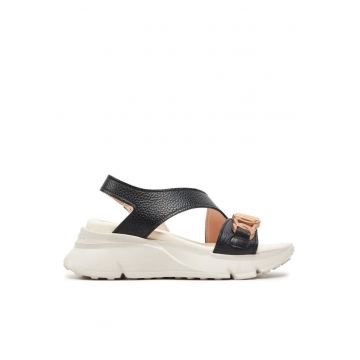Sandale dama  303726249 - Piele naturala - Negru