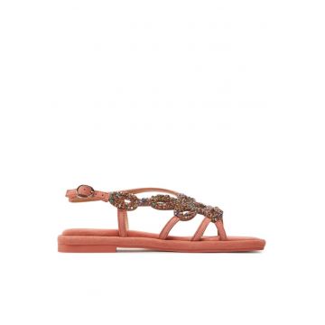 Sandale dama  303770334 - Piele intoarsa - Coral