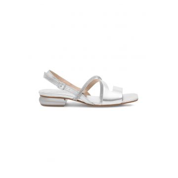 Sandale dama -  590559 - Piele naturala - Argintiu -