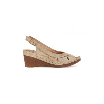 Sandale dama -  590559 - Piele naturala - Auriu -