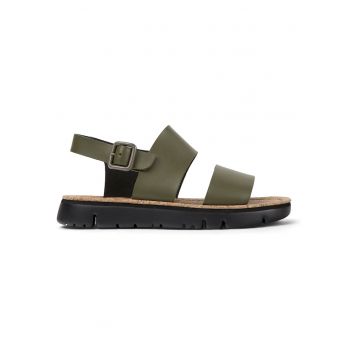 Sandale slingback de piele Oruga - Verde