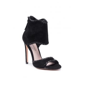 Sandale dama -  208266321 - Negru - Piele naturala/Piele intoarsa