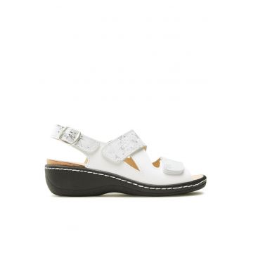 Sandale dama 302052790 - Piele naturala/Piele nabuc - Alb