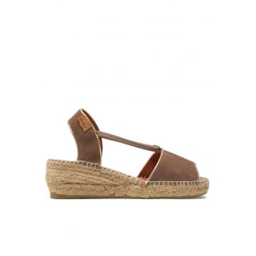 Sandale dama  303680541 - Piele intoarsa - Maro