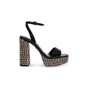 Sandale dama -  303617 - Piele ecologica - Negru -