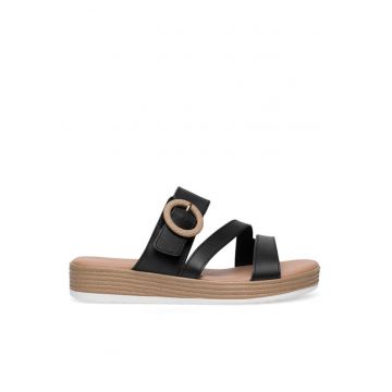Sandale dama din piele naturala  Negru