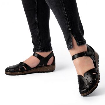 Sandale piele naturala 204 negru