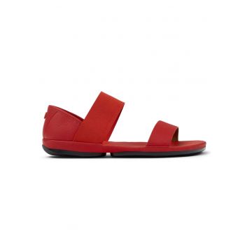 Sandale de piele cu bareta elastica Right Nina 23423 - Rosu vermillion