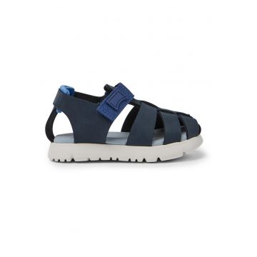 Sandale fisherman de piele Oruga 737 - Albastru marin