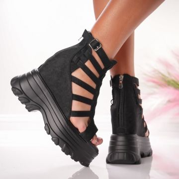 Ghete Dama cu Platforma - 1051 Black