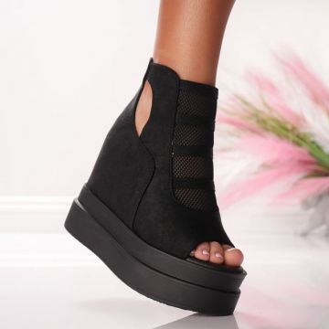 Ghete Dama cu Platforma - 1053 Black
