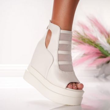 Ghete Dama cu Platforma - 1053 White